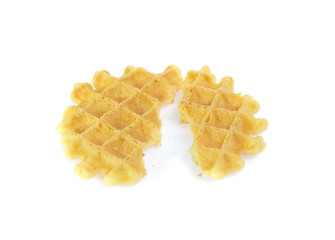 waffle isolated on white background