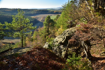 Around Ceska Lipa in Macha Region view from Vlhost