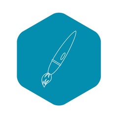 Drawing brush icon. Outline illustration of drawing brush vector icon for web