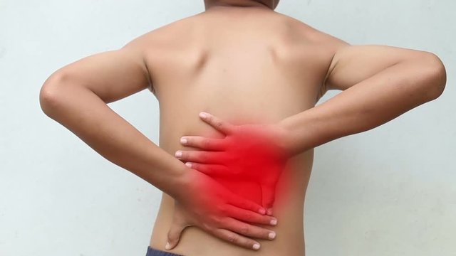 Asian kid with scoliosis