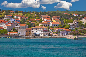 Fototapeta na wymiar Village of Silo on Krk island waterfront view