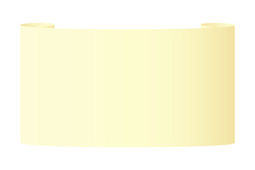 Paper scroll on white background.