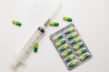 Drugs on a white background