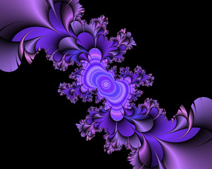 Purple violet phosphorescent fractal background, flowery decorative texture