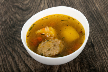 Soup with meatballs