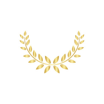 Greek laurel or olive wreath for the award ceremony vector illustration isolated.