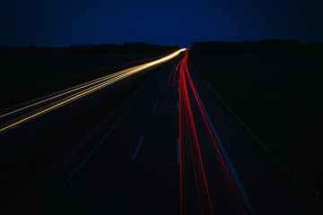 Night time traffic on highway