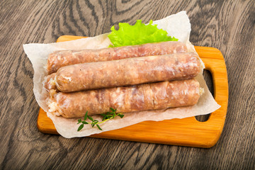 Natural sausages for grill