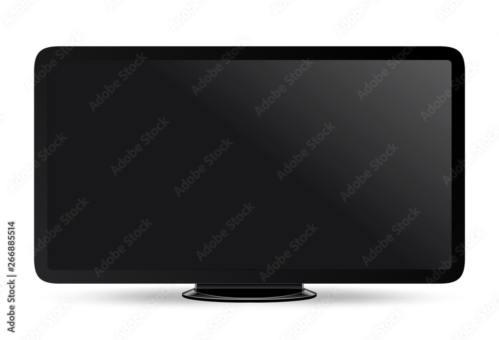 Poster Realistic modern widescreen monitor vector mock-up