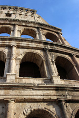 exterior of the Roman Colosseum in Italy