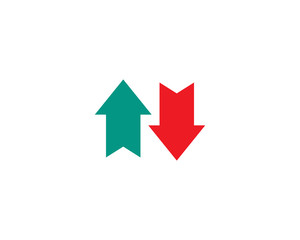 Arrows logo template vector icon illustration design 