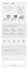 Website template with concept icons