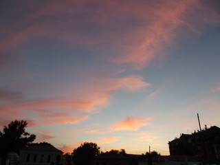 Obraz premium sunset in the city