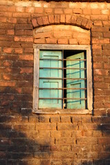 Fototapeta na wymiar old window on the wall