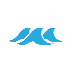 Waves icon on background for graphic and web design. Simple vector sign. Internet concept symbol for website button or mobile app.