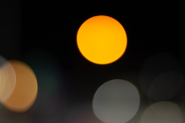 Bokeh on night, abstract background with circles