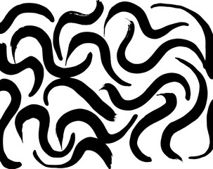 Brush grunge pattern. White and black vector.