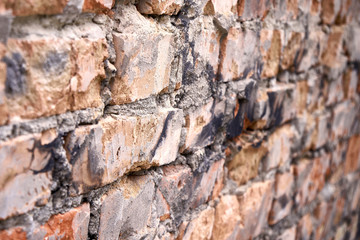 old shabby brick wall texture
