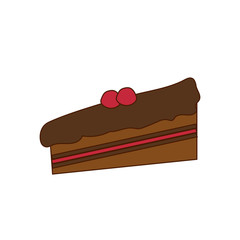 A piece of chocolate cake