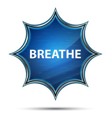 Breathe magical glassy sunburst blue button