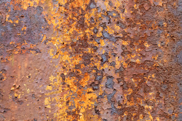 Old Weathered Rusty Corrugated Metal Texture
