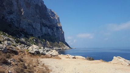 Cliff and sea coast at North cape in Sicily