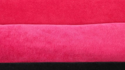 Fototapeta premium Red, pink and black velvet, background