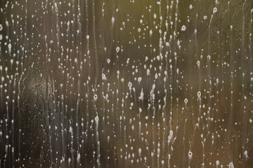 Window cleaner on glass