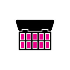 Beauty related icon on background for graphic and web design. Simple vector sign. Internet concept symbol for website button or mobile app.