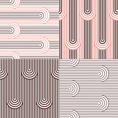 Set. Abstract stripes. Vector illustration patterns.