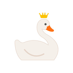 Cute swan princess. Can be used to print t-shirts, children's clothing design