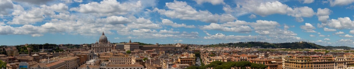 Panorama of Rome and St. Peter's Basilica