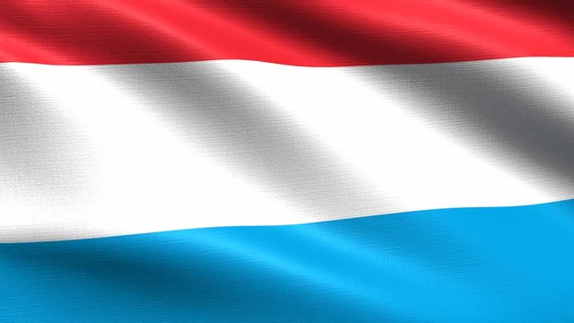 Realistic flag of Luxembourg, Seamless looping with highly detailed fabric texture, 4k resolution
