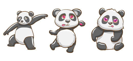 panda vector graphic clipart design