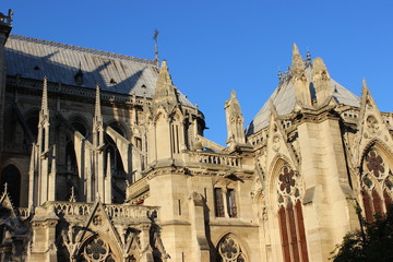 Naklejka na ściany i meble exterior of Notre Dame in Paris