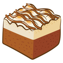 chocolate cake vector