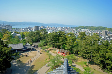 Fototapeta premium 松江城天守からの眺め 島根県松江市