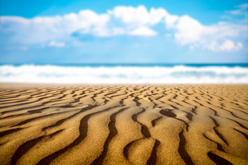 Sand background and ocean 