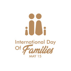 International Day of Families May Vector Template Design Illustration