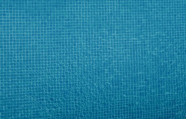 Blue Swimming Pool Bottom Tile Texture. Water Waves Surface Ripple Pattern Background.  