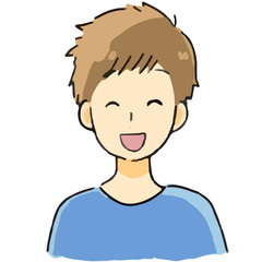 表情　男　笑顔