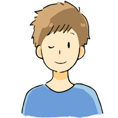 表情　男　笑顔