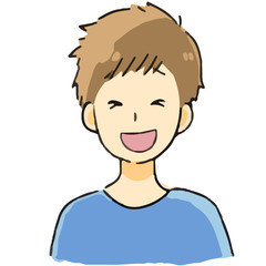 表情　男　笑顔