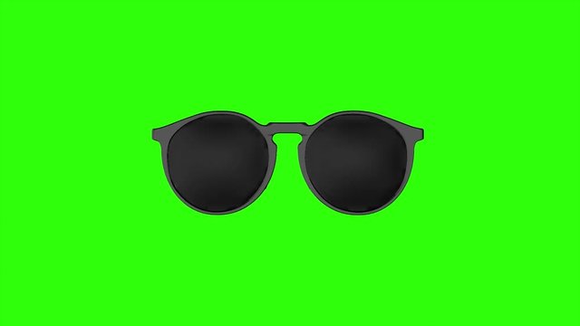 sunglasses on Green Screen 4K Footage