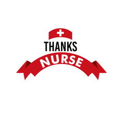 Thanks Nurse Vector Template Design Illustration
