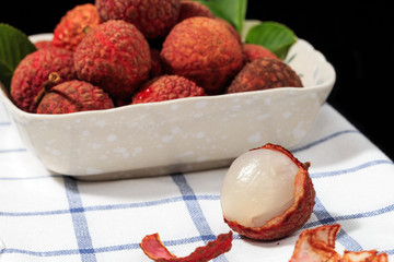 Ripe and delicious litchi