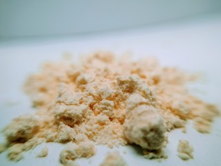 Gram flour isolated on white background