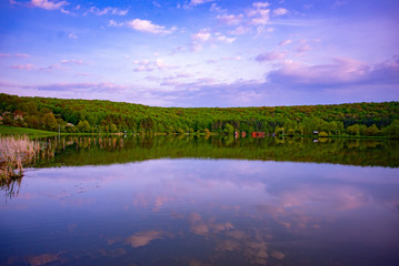 Beautiful lake in the woods