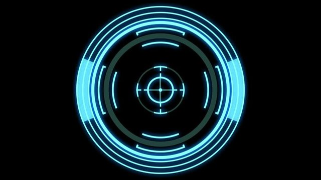 HUD futuristic - searching, tracking, locking target, loopable parts, alpha mask included