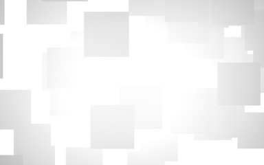 White abstract background. Misty backdrop with grey squares. 3D illustration
